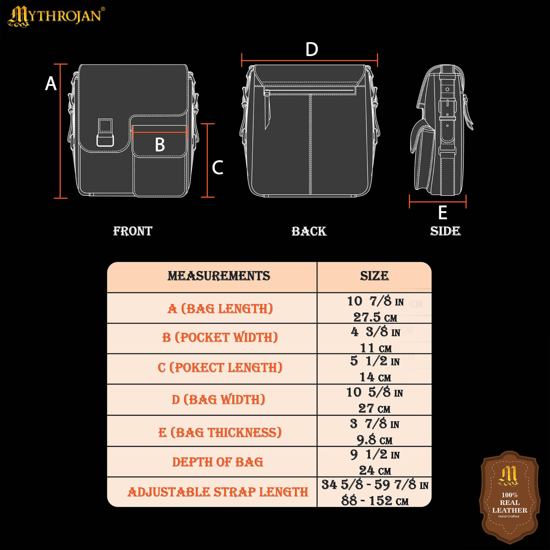 Norse Rune Messenger Satchel Bag-301061BR 2 Satchel Bag