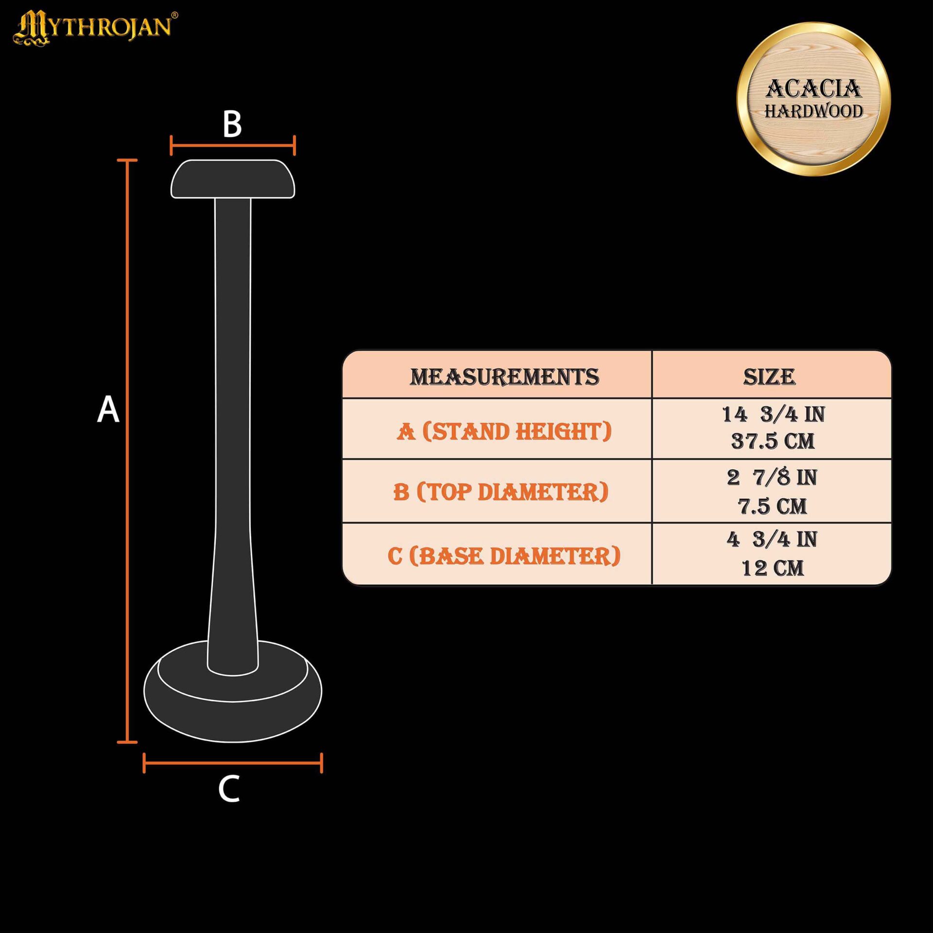 Solid Hardwood Helmet Display Stand-300609 2 Helmet Stand