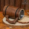 Wooden Pirate Tankard with Stainless Steel Liner- Polished Mug - 701911 7 Pirate tankard