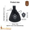 Handcrafted Leather Drawstring Belt Pouch - 60101 2 Genuine Leather Pirate Belt Bag