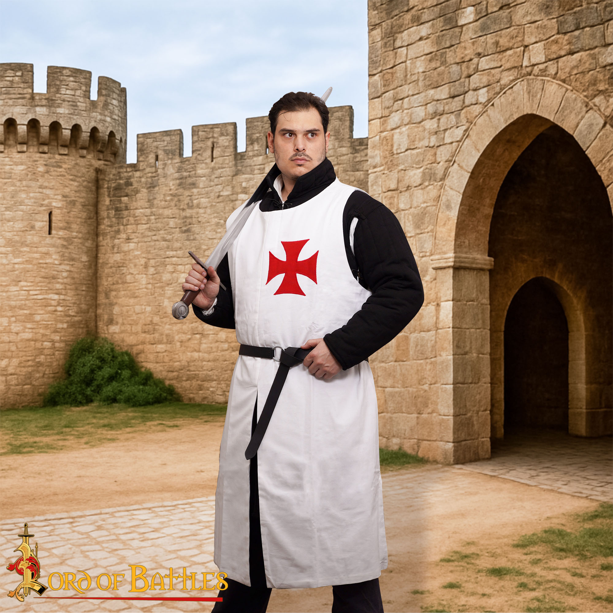 Templar Knight Cotton Canvas Surcoat-25203 surcoat