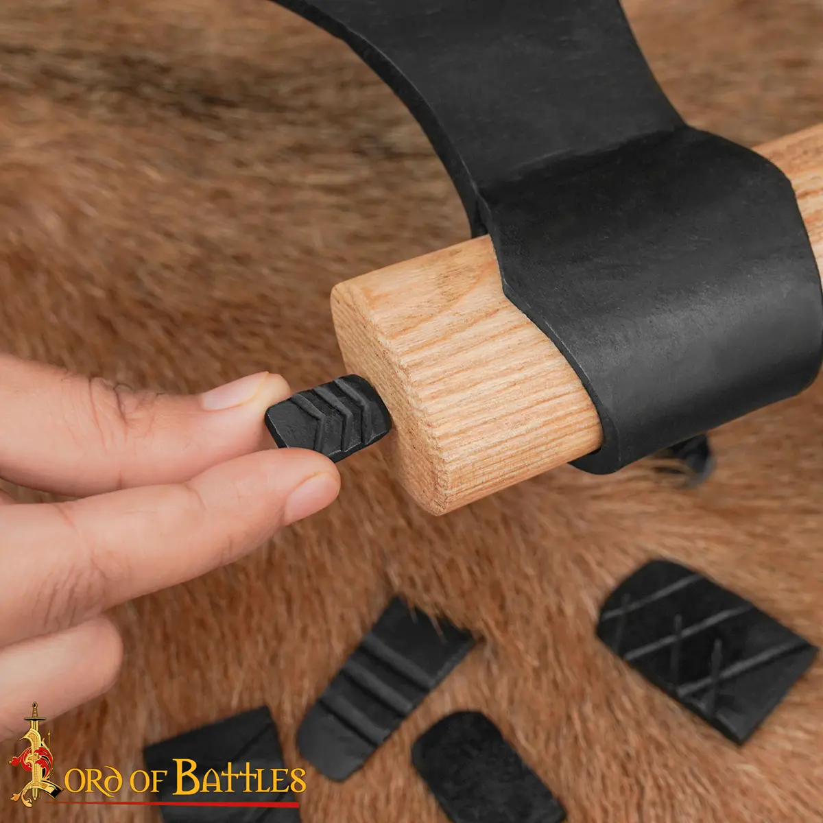 Hand Forged Iron Axe Wedge Set 6 Piece Textured Wedges for Axe Fitting Hand Forged Iron Axe Wedge Set 6 Piece Textured Wedges for Axe Fitting - Image 4