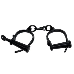 Medieval Shackles Handcuffs Fully Functional Hand Forged from Iron
