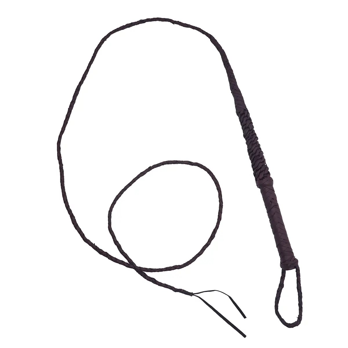 braided leather bullwhip