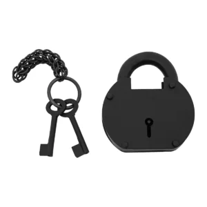 The Pirate Hand Forged Iron Padlock with Functional Paired Keys