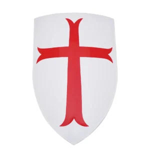 Medieval Crusader Templar Shield with Red Cross