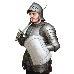 Medieval Rectangular Buckler Functional Steel Shield