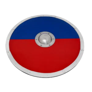 Anglo Saxon Shield - Wooden Round Shield with Steel Umbo