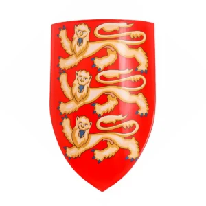 King Richard The Lionheart Decorative Steel Shield Royal Coat of Arms