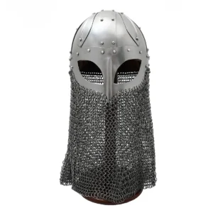 Handmade Viking helmet with Chainmail Camail