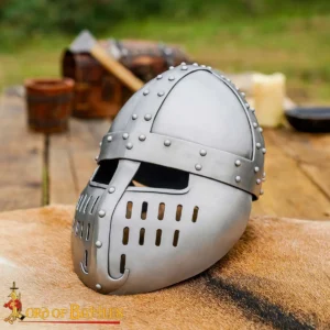 Norman Spangenhelm Helmet with Face Guard & Leather Liner