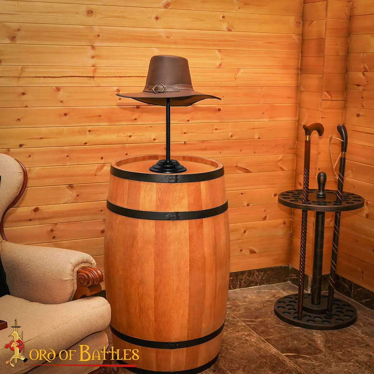 Iron Helmet Stand – 17 inch Black Finish | Heavy-Duty Display for Medieval, Viking and Fantasy Helmets Iron Helmet Stand – 17 inch Black Finish | Heavy-Duty Display for Medieval, Viking and Fantasy Helmets - Image 7