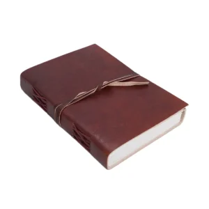 Handmade Genuine Leather Vintage Journal with Wrap Closure