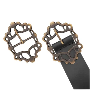 Medieval Brass Belt Gothic Buckle – Antique Brass Finish