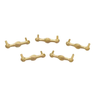 Late Medieval Solid Brass Leather Decoration Set of 5