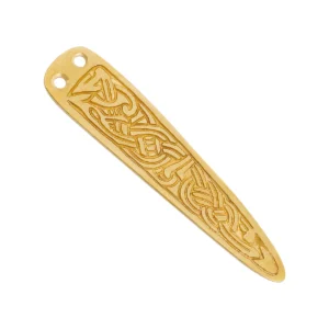 Celtic Knotwork Pure Solid Brass Belt End Chape Functional Clothing Accessory