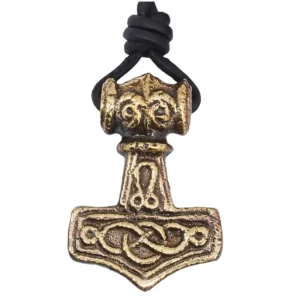 Mjolnir Pendant - Brass Thor Hammer