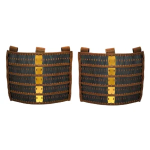 Viking/Russ Blackened Lamellar Scale Skirt ,Blackened 20 Gauge Steel with Brass Accents , LARP & Medieval Armor