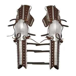 Late Medieval Splint Leg Harness – Brigandine Leg Armour (14th–15th Century Design)