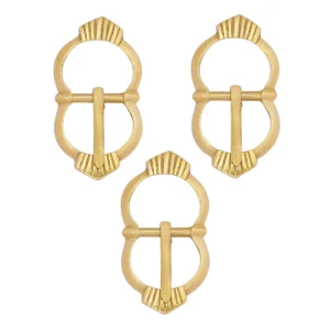 Late Medieval Brass Buckle Set of 3