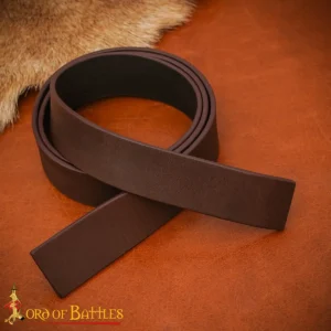 Medieval Leather Belt Blank – Customizable Genuine Leather Strap for DIY Belts & Historical Gear