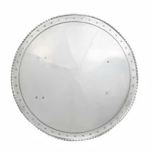 Rodela Shield - 16 Gauge Steel Round Shield with Brass Accents
