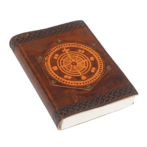 Fleur de Lis Navigation Compass Journal Handcrafted Real Leather Diary