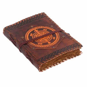Fleur de Lis Navigation Compass Handcrafted Leather Journal Diary