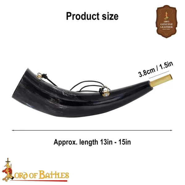 String Handle On Bugle Remarkable Viking Bugle Horn With String
