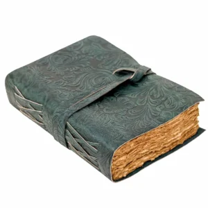 Fantasy Leather Journal –  Braided Cord Closure & Deckle-Edge Paper