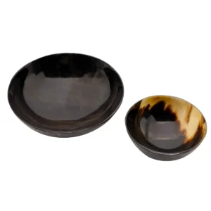 Medieval Viking Paired Horn Bowls Handcrafted Genuine Horn Accessory