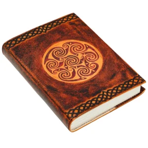 Celtic Spiral Leather Travel Journal