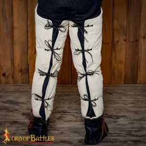 Medieval Padded Arming Chausses – Quilted Canvas Leg Armor Padding for Chainmail & Plate Armor