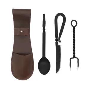Rustic Cutlery Set Stainless Steel Functional Camp Gear