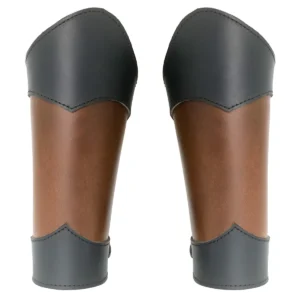 Elvish Leather Bracers – Handcrafted Genuine Leather Arm Guards with Adjustable Lacing