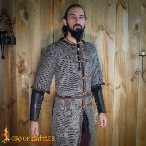 Viking Genuine Leather Axe Frog with Celtic Knotwork Design