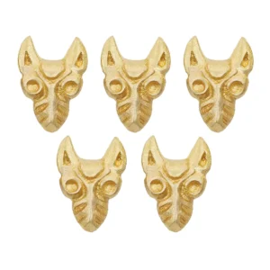 Celtic Wolf Solid Brass Decorations Set of 5