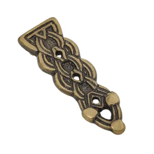 Antique Brass Small Celtic Belt End / Chape Leather Accessory