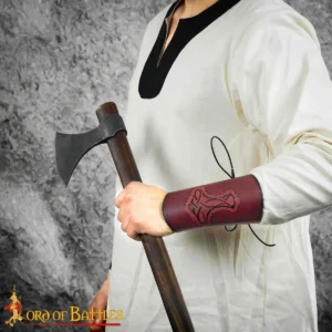Mighty Mjolnir Genuine Leather Bracers