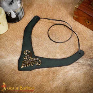 Princely Leather Accessory with Antique Brass Mount