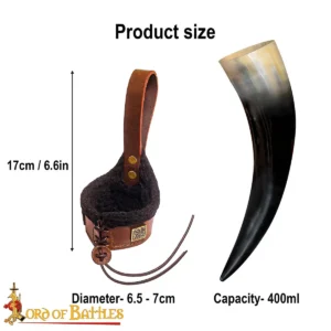 Venturer of the Realm Fur Lined Horn Holder with Horn 400 ML