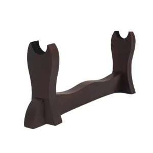 Medieval Wooden Sword Stand Single-Tier Tabletop Display with Velvet Felt