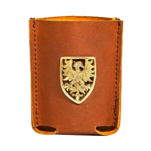 Handcrafted Can Holder with Heraldic Eagle Decoration