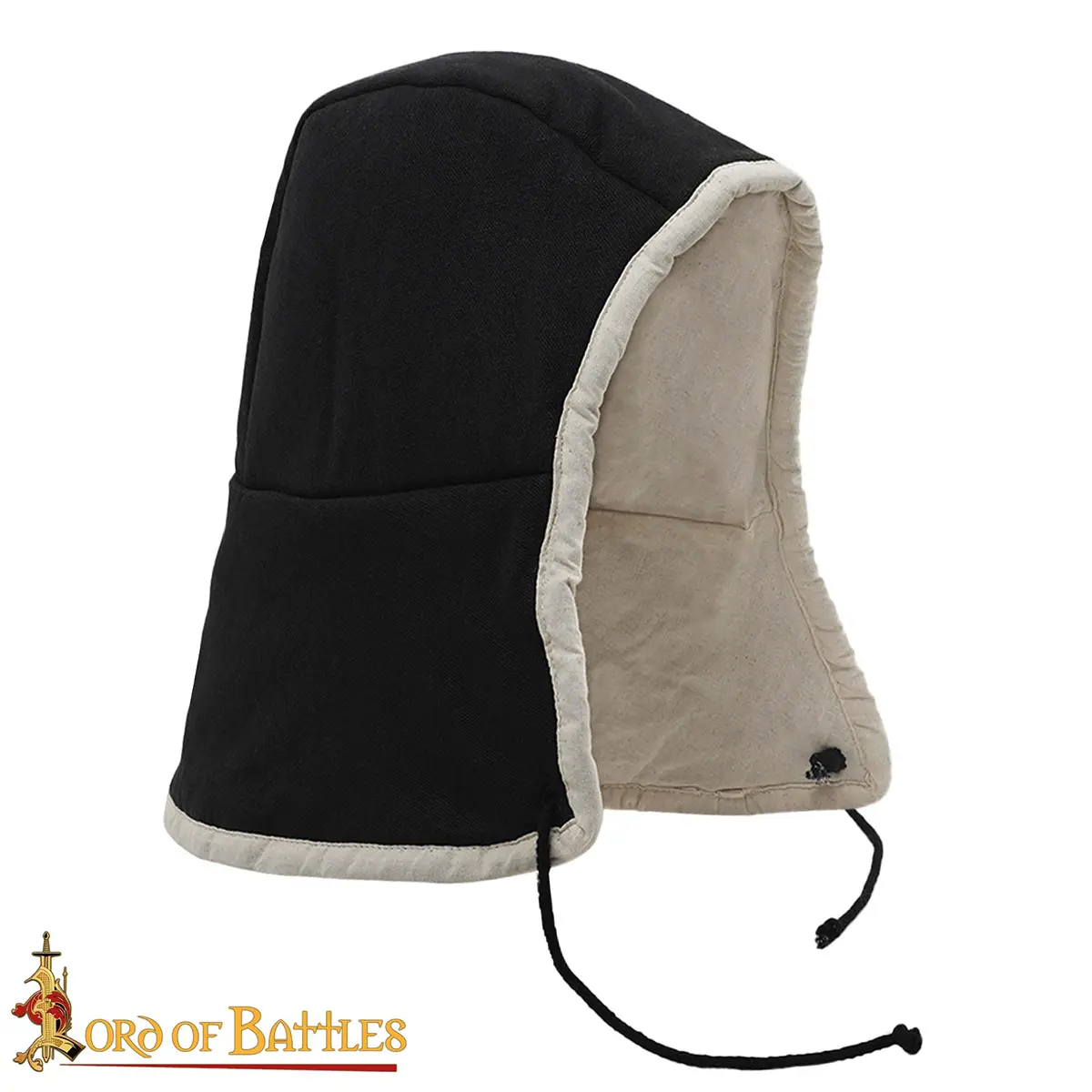 Medieval Padded Arming Hood | 2 Layer Quilted Cotton Helmet Liner for LARP & HEMA Medieval Padded Arming Hood | 2 Layer Quilted Cotton Helmet Liner for LARP & HEMA - Image 4