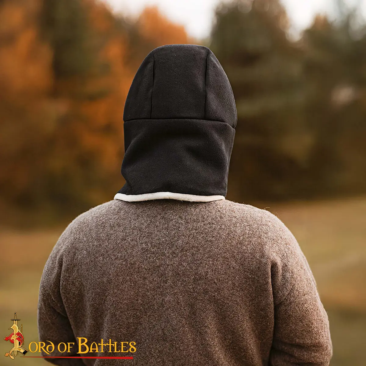 Medieval Padded Arming Hood | 2 Layer Quilted Cotton Helmet Liner for LARP & HEMA Medieval Padded Arming Hood | 2 Layer Quilted Cotton Helmet Liner for LARP & HEMA - Image 5