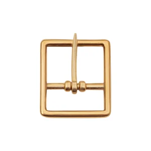 Rectangular Medieval Brass Belt Buckle – Solid Brass Fitting for Historical Belts & Accessories , 2.3 cm