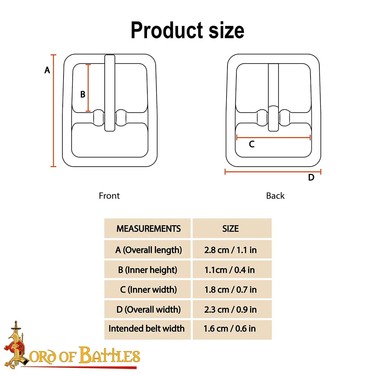 Brass Rectangle Belt Buckle Brass Rectangle Belt Buckle - Image 3
