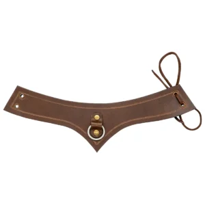 Genuine Leather Accessory with Steel Ring for LARP and Cosplay CLOSEOUT