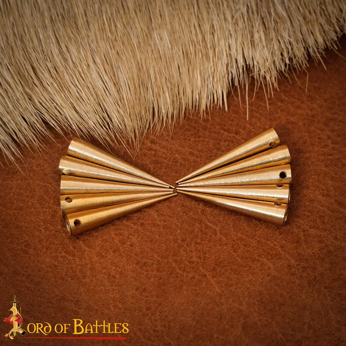 Medieval Brass Aiglets – Set of 10 Sturdy Lacing Tips (2.6 cm) Medieval Brass Aiglets – Set of 10 Sturdy Lacing Tips (2.6 cm) - Image 4