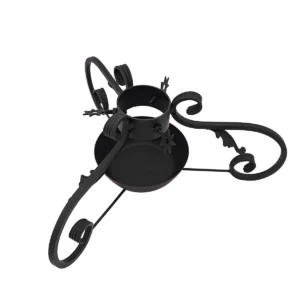 14th Century Medieval Christmas Tree Iron Stand Hand Forged with Oil-Black Finish